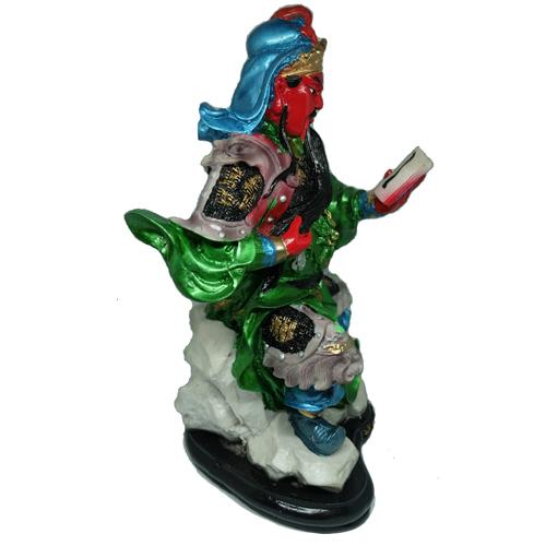 Tượng Quan Công đọc sách poly PT0149(26cm x 17 cm x 35cm)