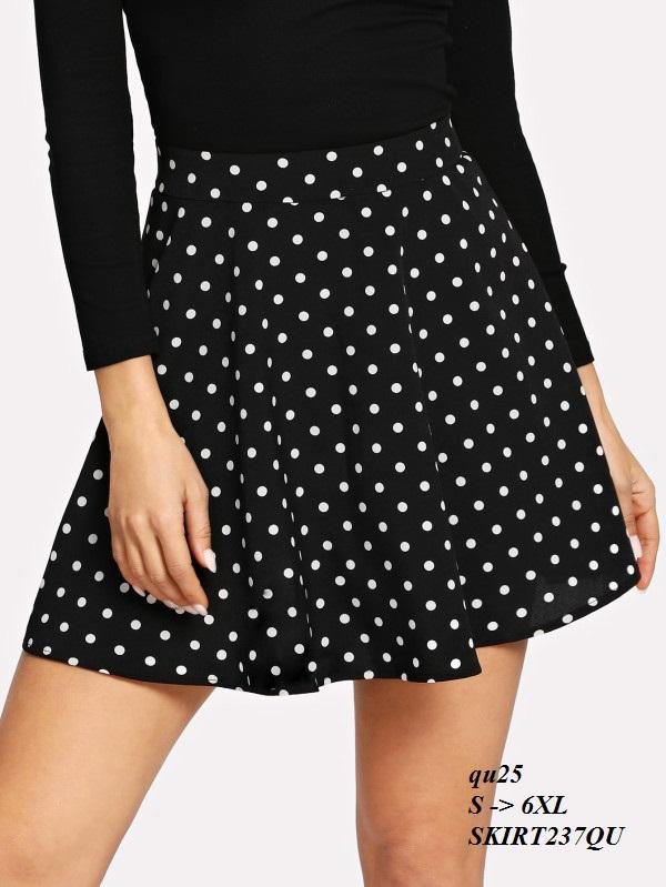 SKIRT237QU CHÂN VÁY CHỮ A CHẤM BI