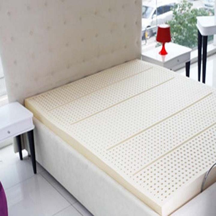 Bộ 2 gối cao su Liên Á Oval và 1 Nệm cao su Liên Á Five zone 180 x 200 x 10cm (Trắng)