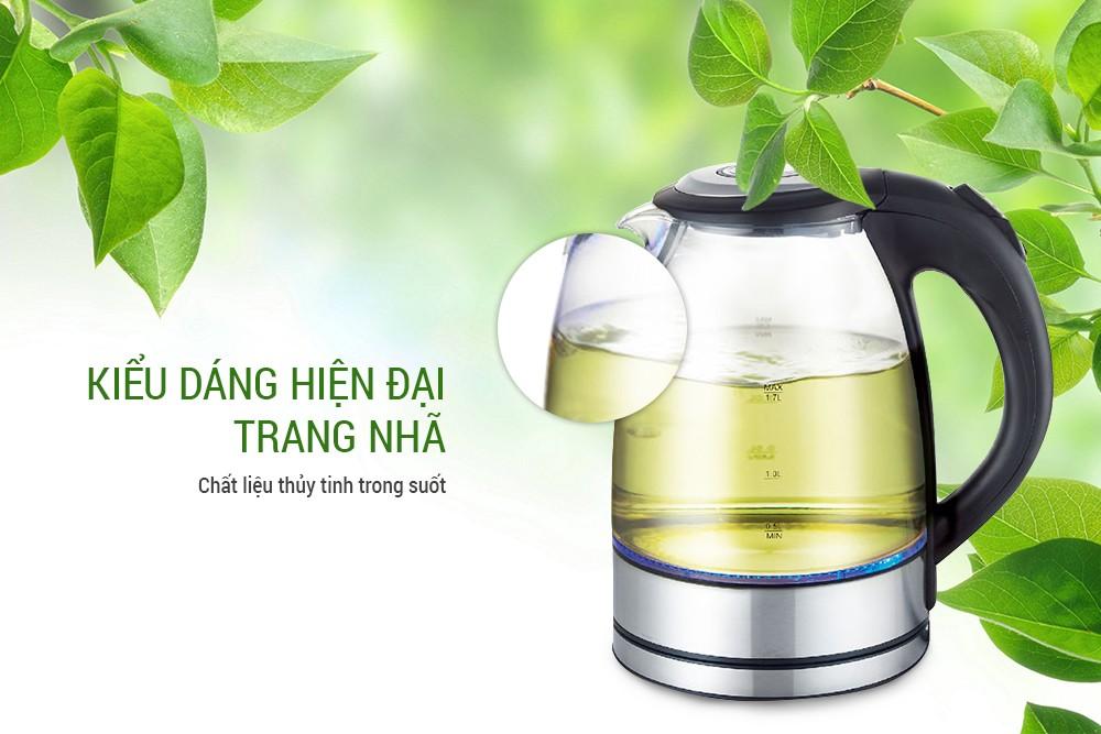 ẤM ĐIỆN SIÊU TỐC THUỶ TINH LOCK&LOCK EJK317BLK 1.7L