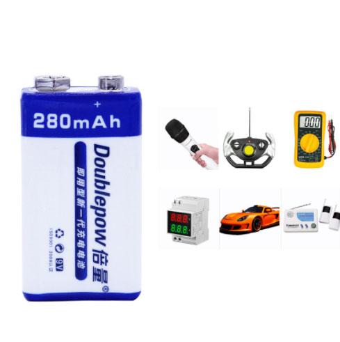 Combo sạc pin 9V và pin 280mAh DoublePow cao cấp