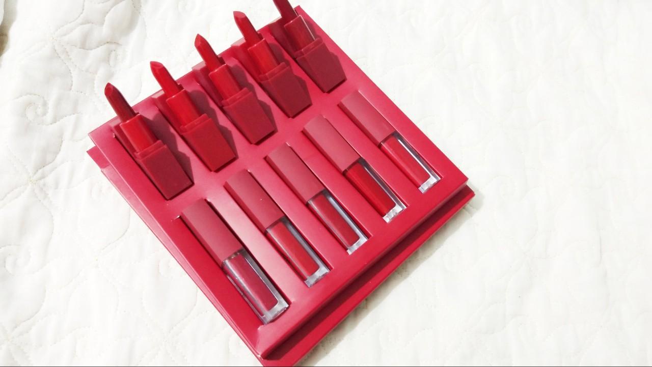 Bộ 10 Cây Son Màu Đỏ Cao Cấp ( 5 Son Thỏi+5 Son Kem)