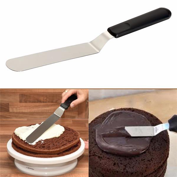Dao chà láng inox cong cán nhựa 20cm