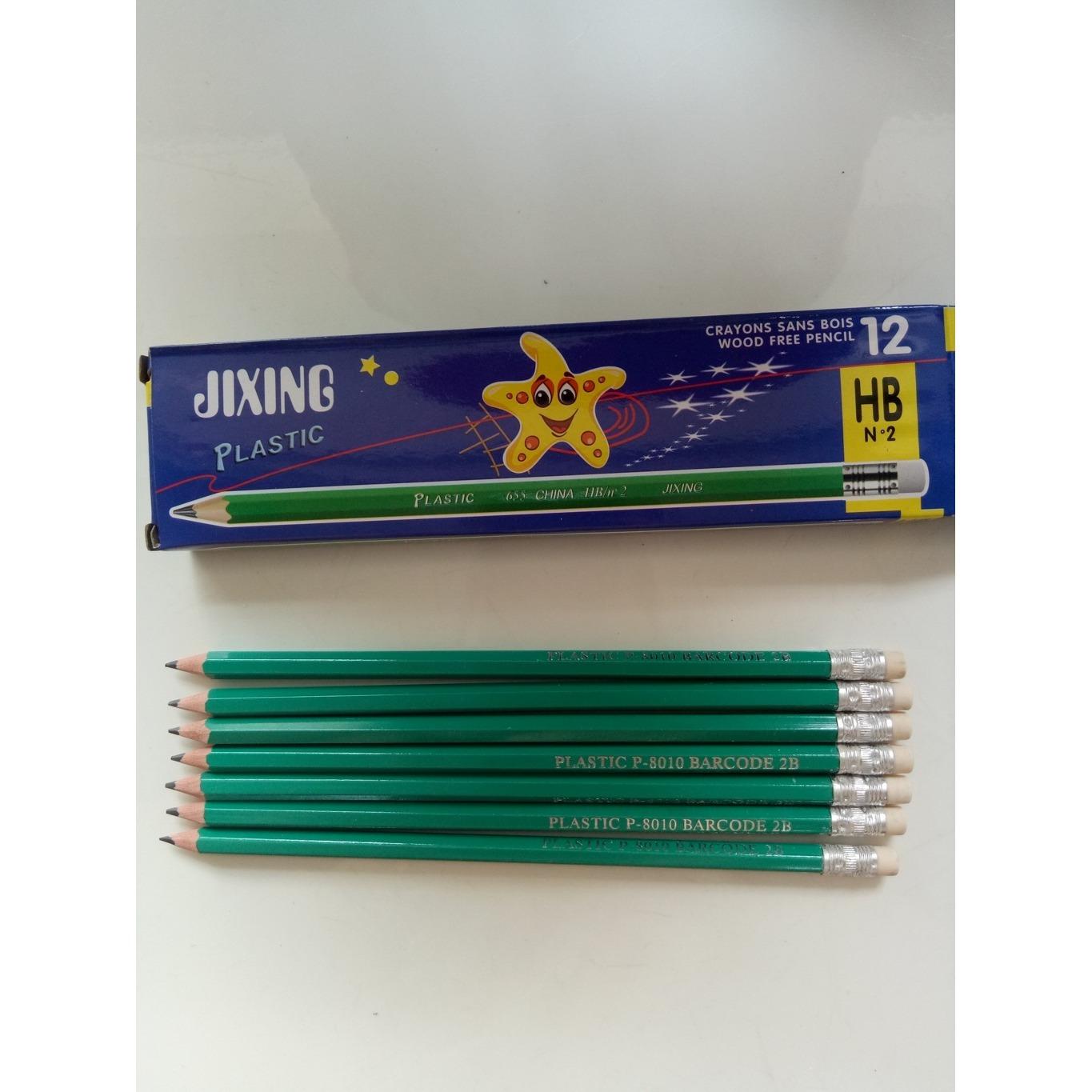 [HCM]Combo 12 cây bút chì nhựa có gôm P-8010