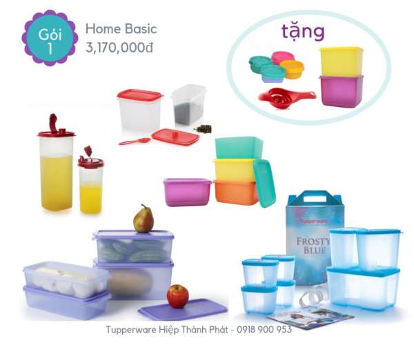 Combo Tupperware Basic kèm Quà tặng