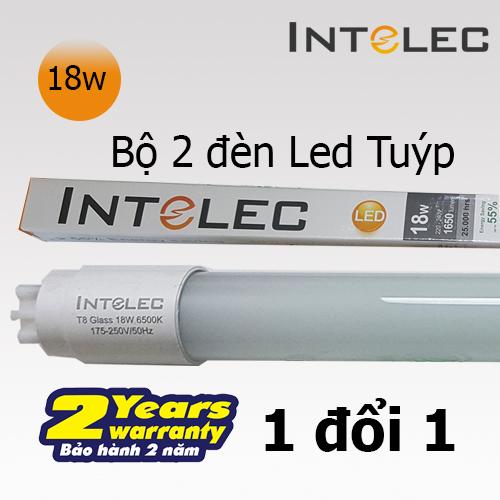 Bộ 2 Bóng đèn Led Tuýp (Tube) T8 INTELEC 18w Ánh Sáng Trung Tính (Vàng - 4000K)