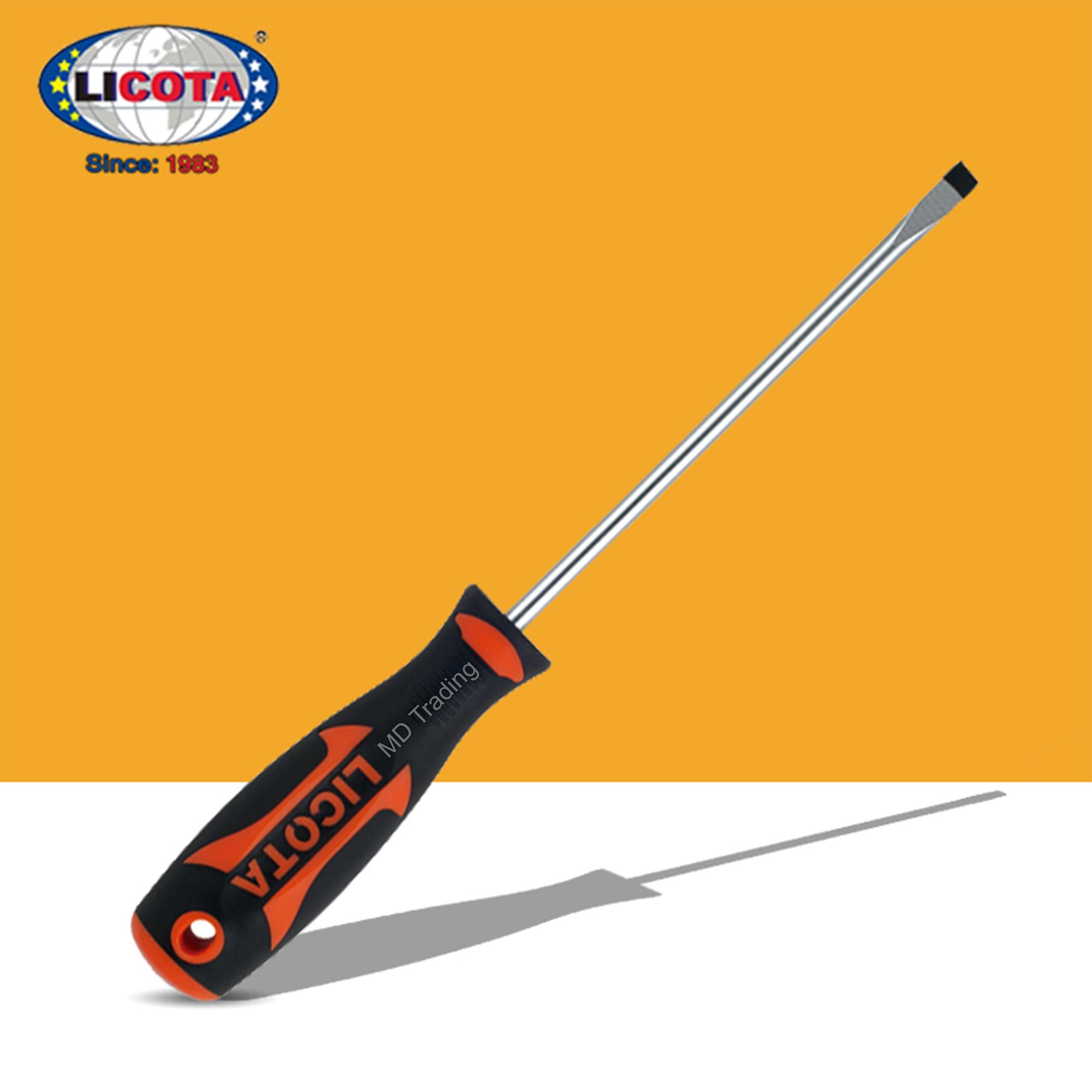 Tô vít (tuốc nơ vít) hai cạnh cao cấp Licota cán cao su chống dầu