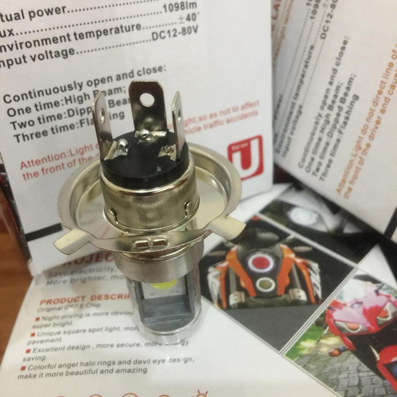Coi kìa -bóng đèn pha led 3 chân h4 cho xe máy m05-51