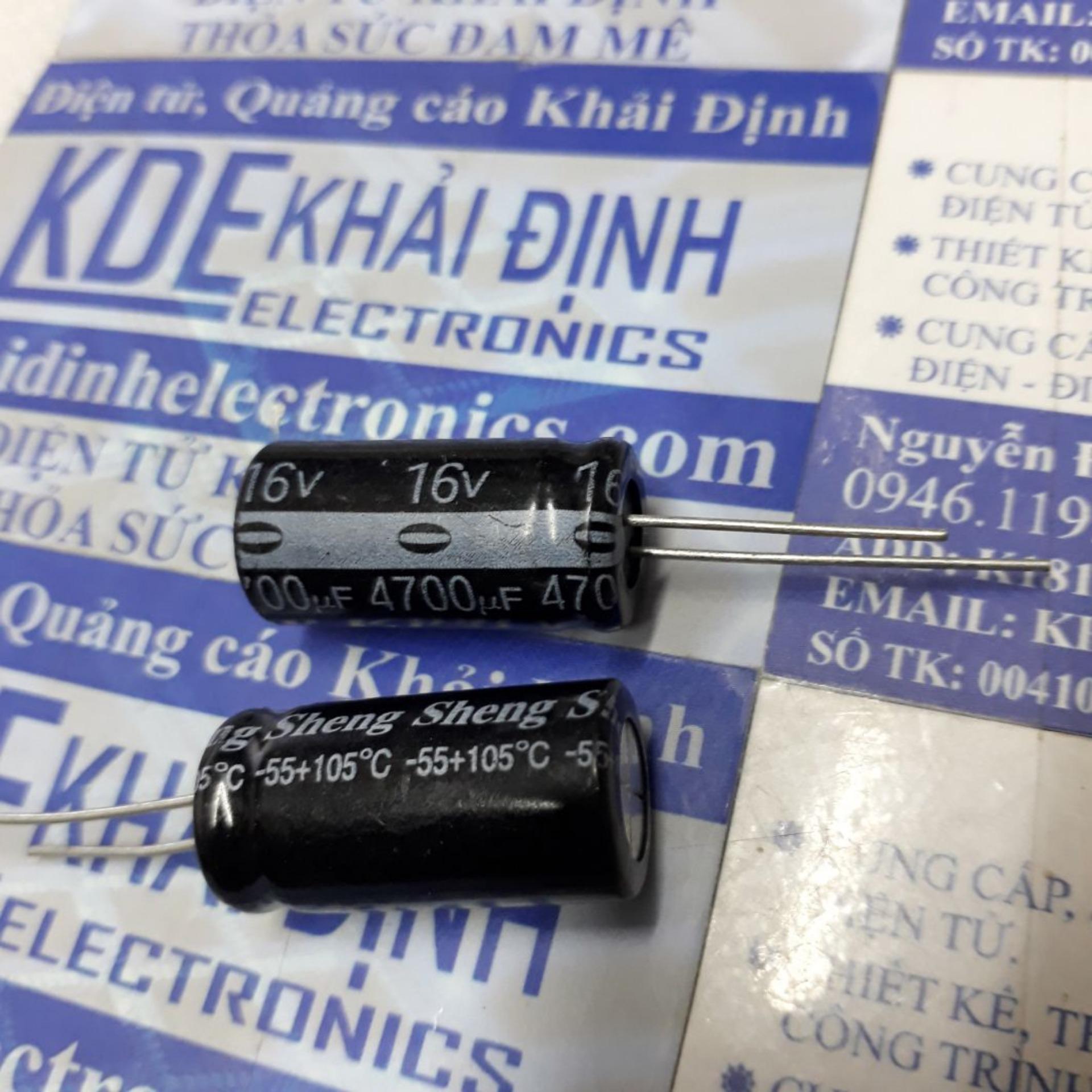 10 TỤ HÓA, TỤ PHÂN CỰC 4700UF 16V 13x25mm kde4121