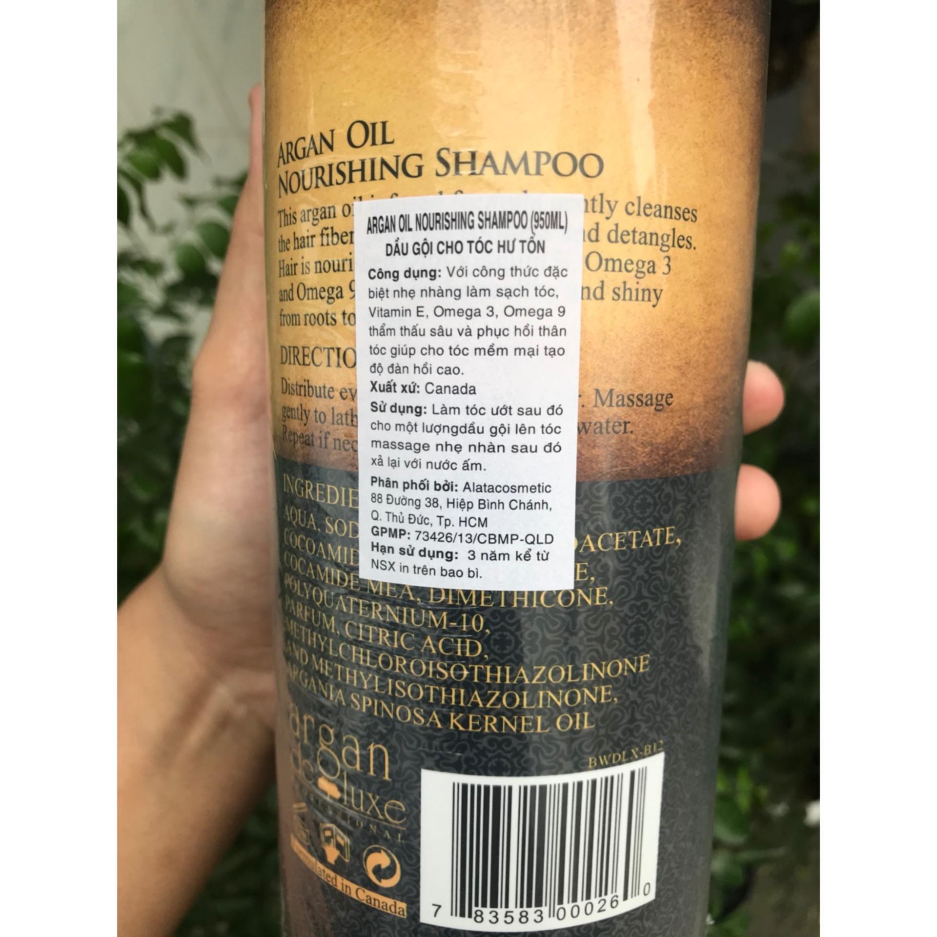 Dầu gội phục hồi tóc hư tổn Argan Deluxe Shampoo 1000ml