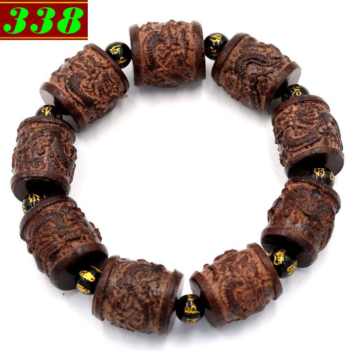 Chuỗi đeo tay trụ rồng gỗ đàn hương TRNCS10