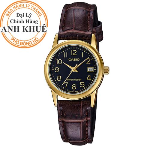 Đồng hồ nữ dây da Casio Anh Khuê LTP-V002GL-1BUDF