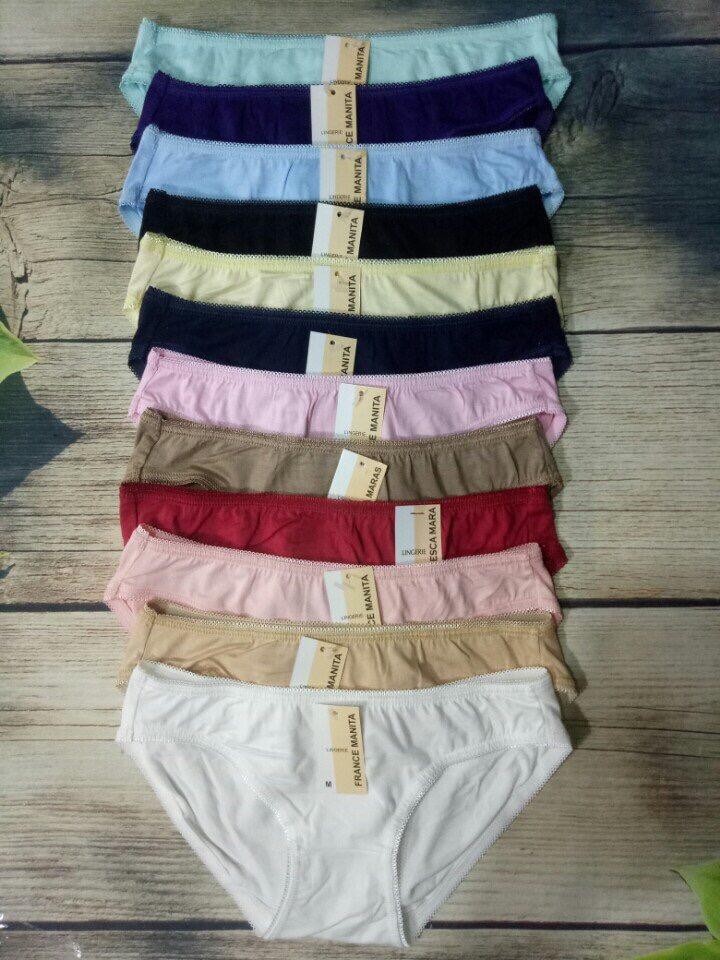 Combo 10 Quần lót nữ Cotton Lụa trơn Mara 616 — Mềm mịn, thoáng mát, nhiều màu | Size M - XXL