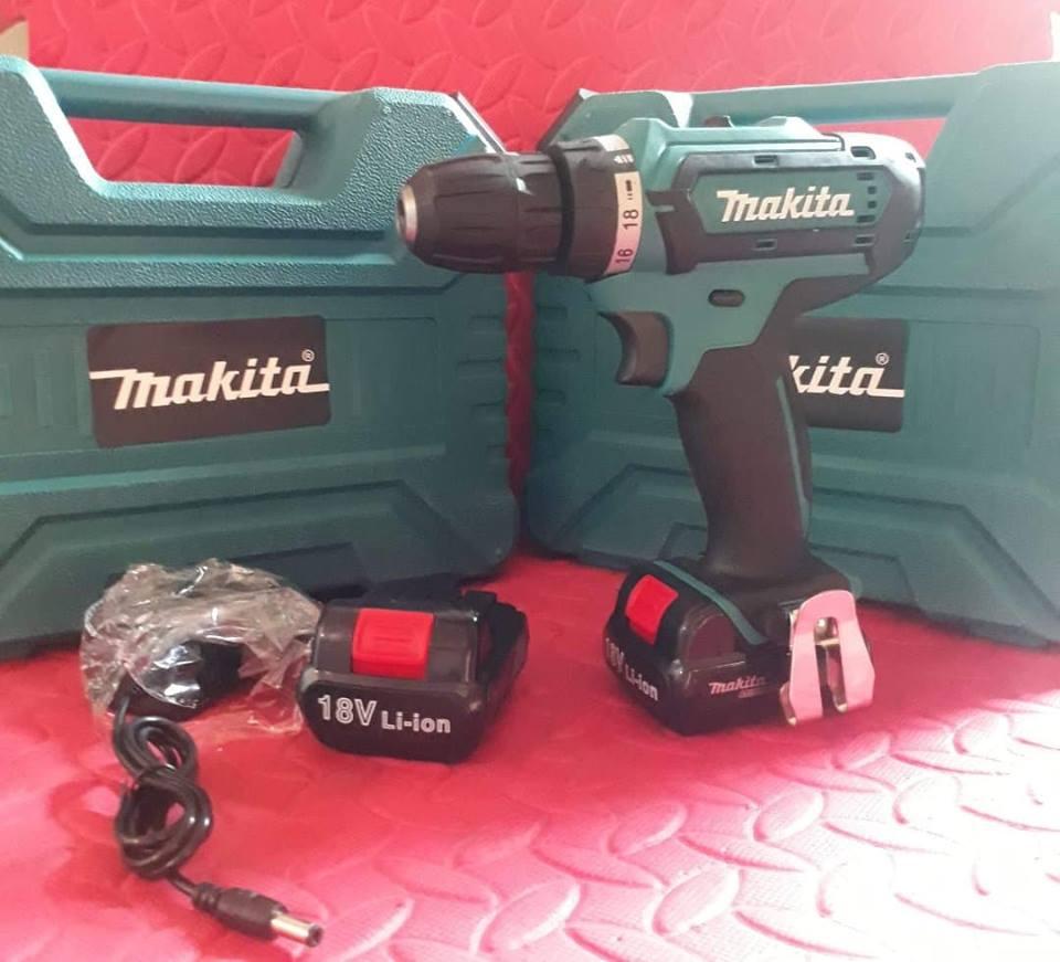 Máy khoan pin Makita 18V, chữ  MAKITA đúc nổi  (hàng nhập khẩu thái lan)