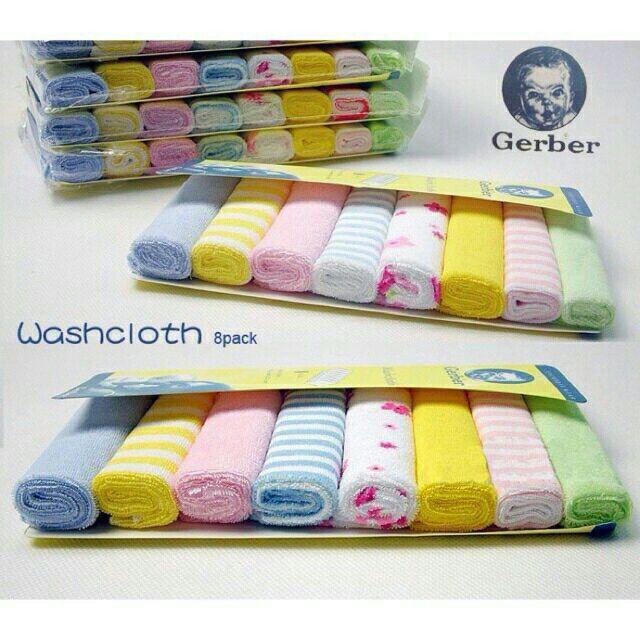 Combo 2 set Khăn mặt Gerber (Set 8 khăn)