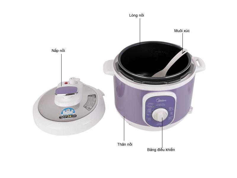Nồi áp suất điện Midea MY-12CH501C 0.5L (Tím)