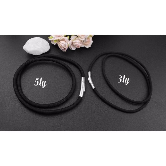 Dây chuyền nam dù đen của thái 3mm, dn070