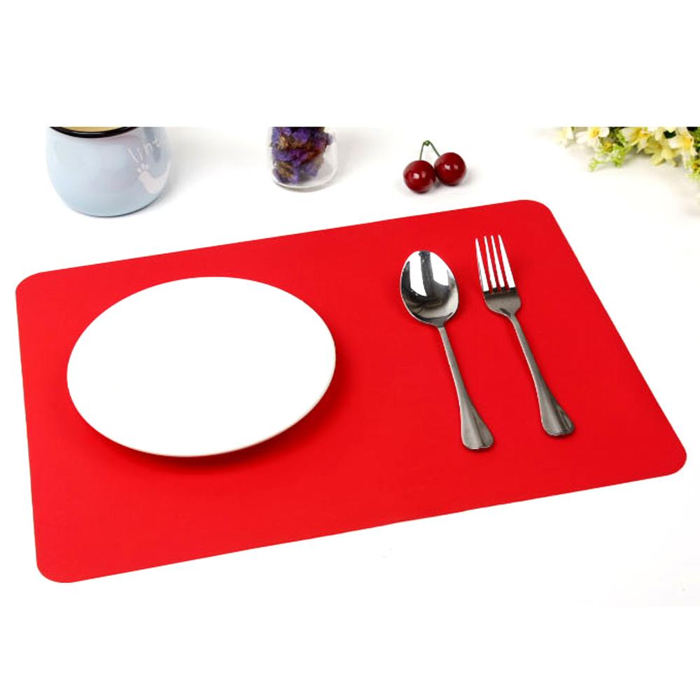 Silicone Placemat Heat Resistant Pads Cooking Baking Mat Bakeware Table Heat Insulation Mat 40CM*30CM Red - intl