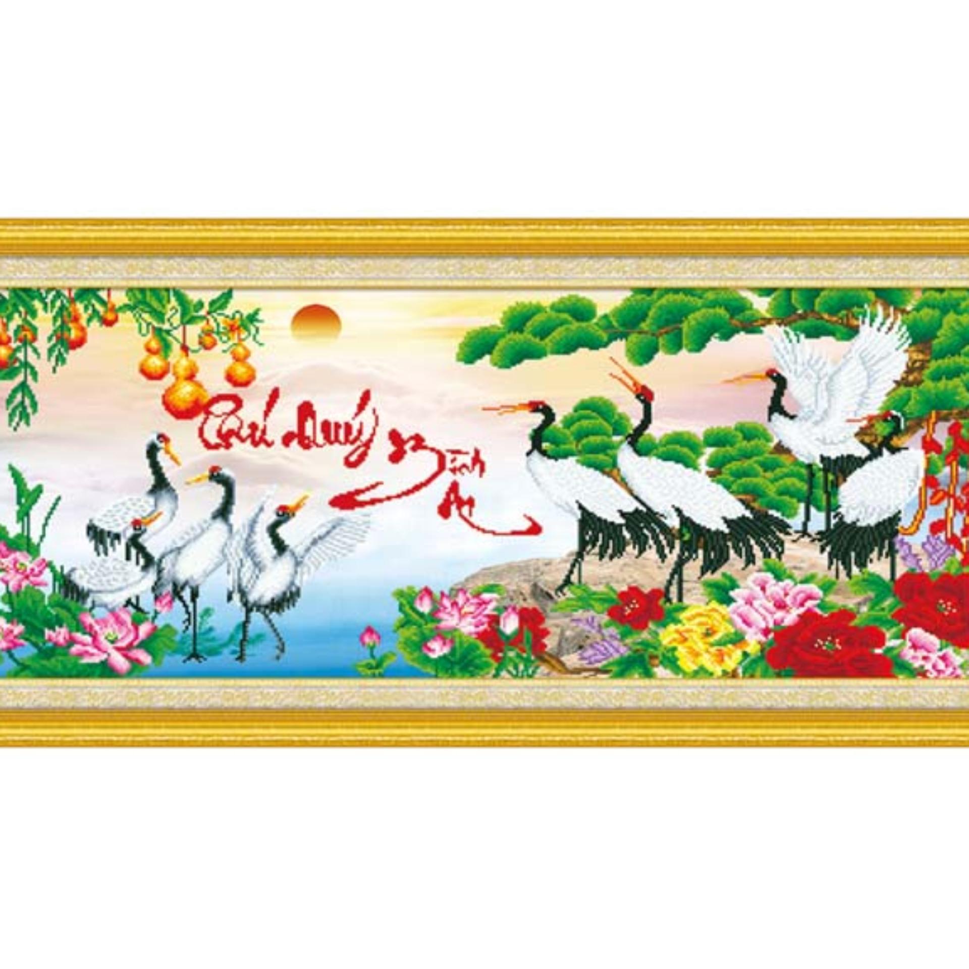 Tranh đính đá Phú quý bình an-YN2017-Ngọc Thịnh