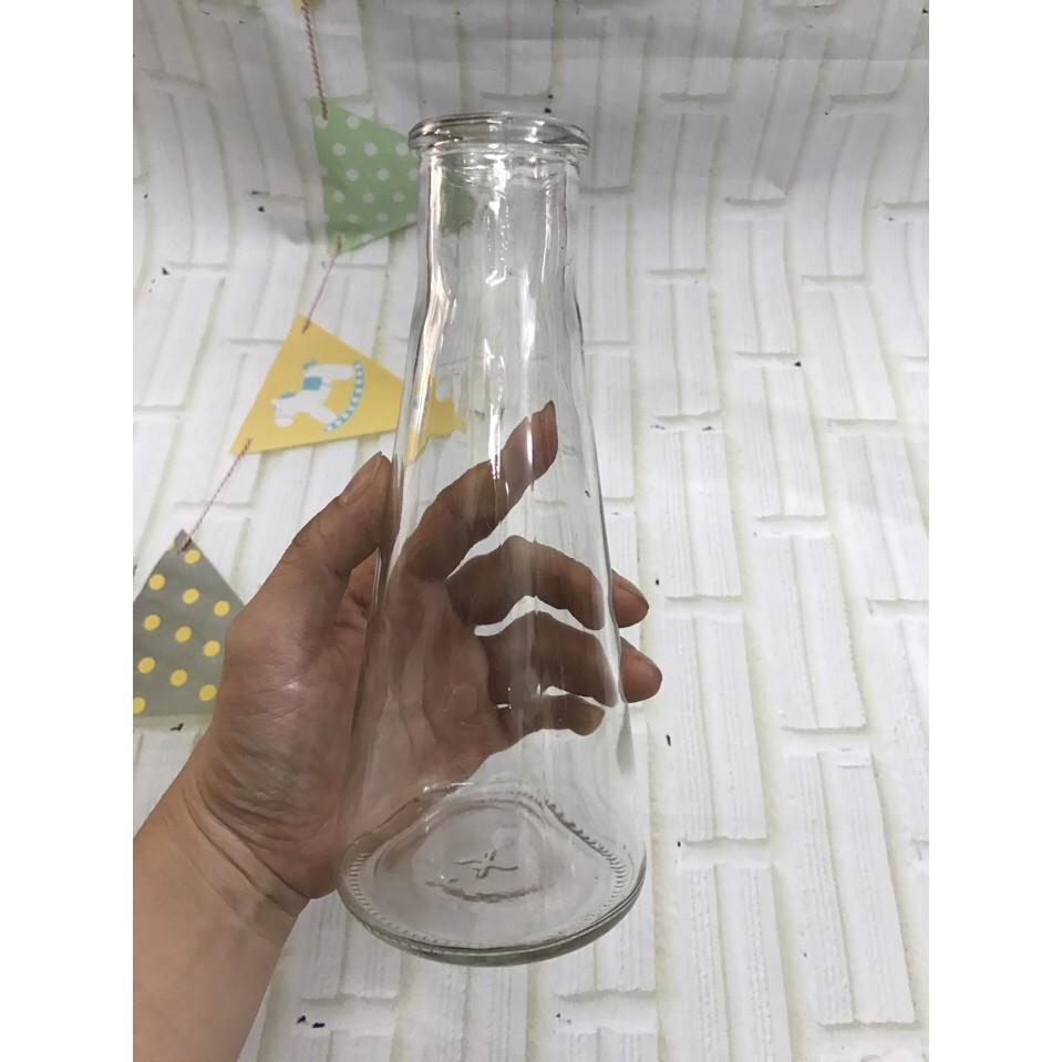 Chai Thủy Tinh Nút Gỗ, Lọ Hoa Trong (Lh34)