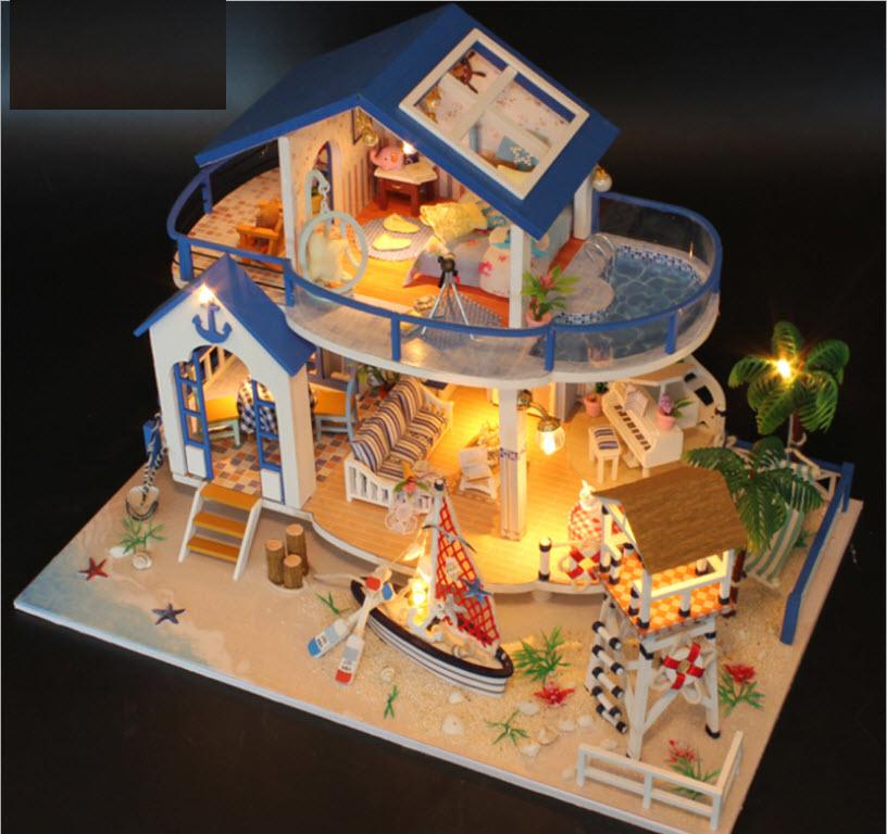 Mô hình nhà gỗ DIY Biệt thự bờ biển 2