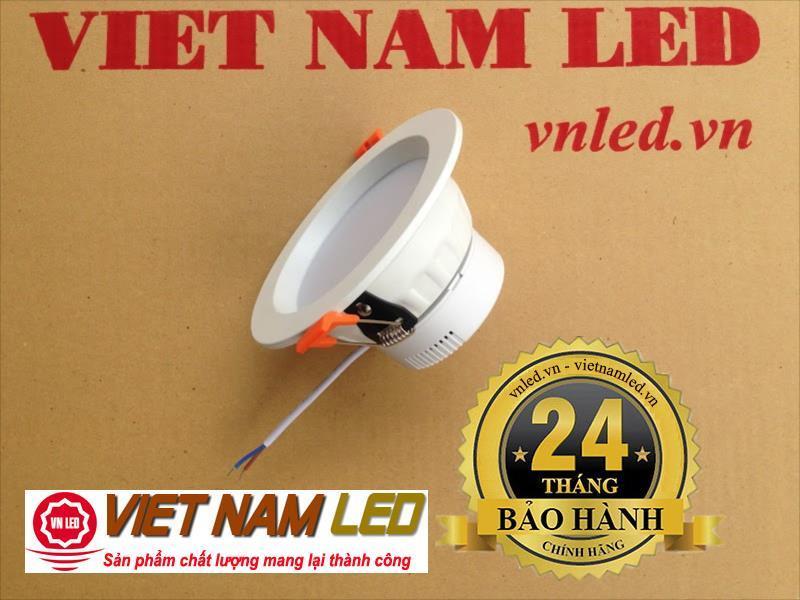 Đèn Led âm trần 7W kính đục, đổi 3 màu