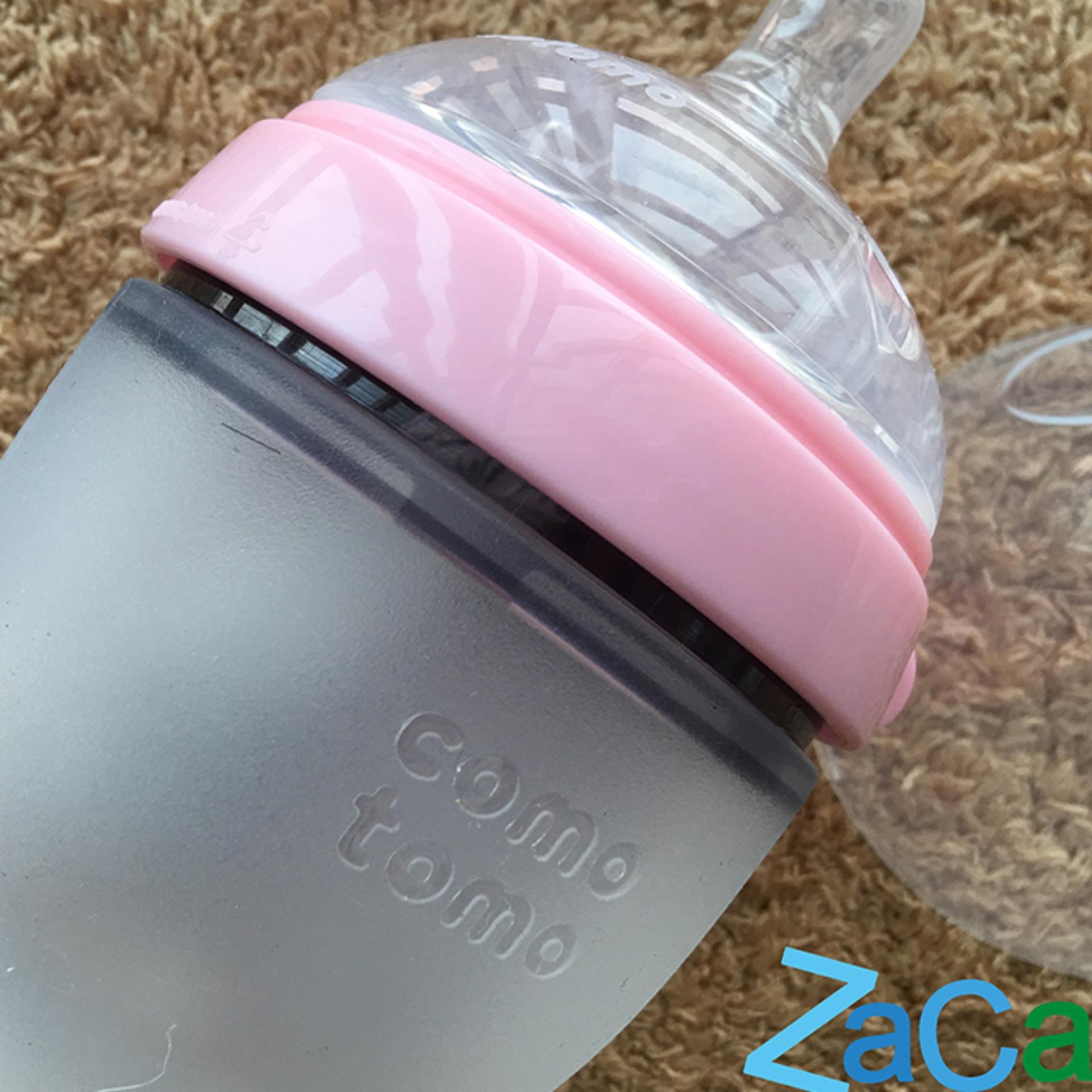 Bộ 2 Bình Sữa Comotomo Silicone 150Ml (Hồng )