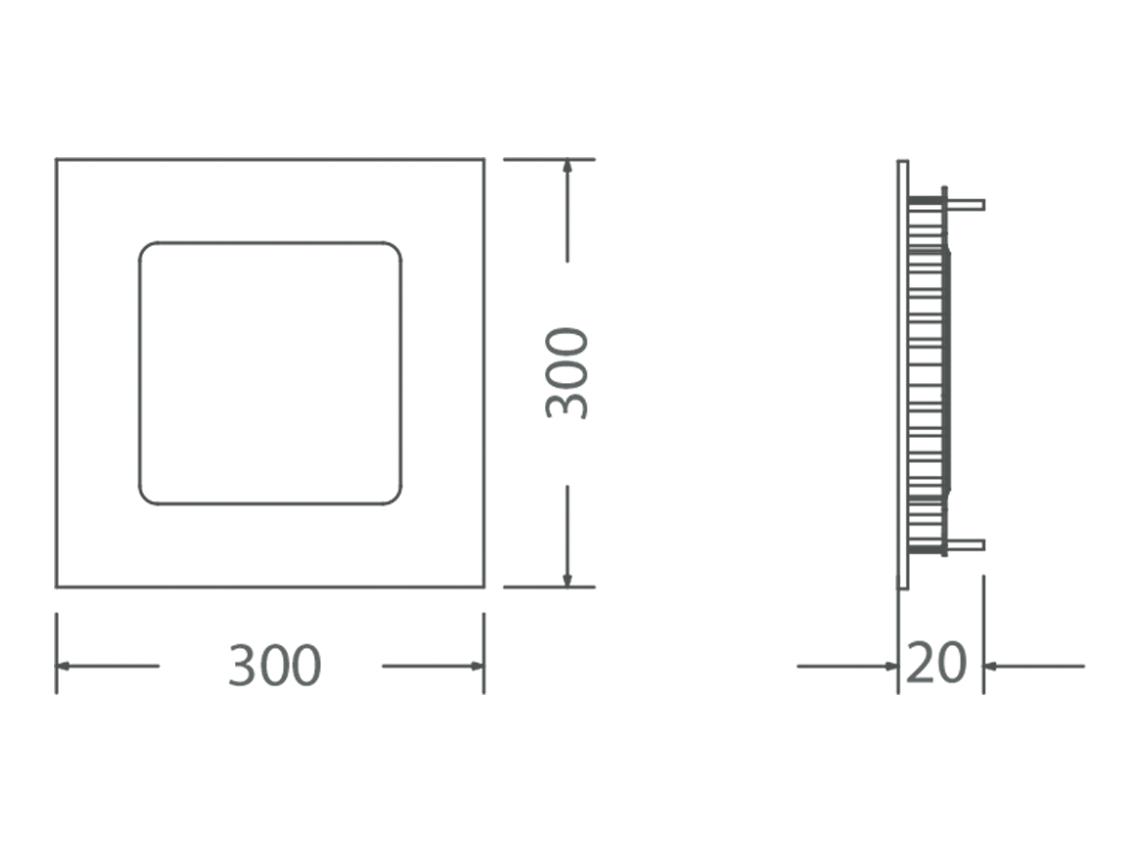 Đèn LED Panel Slim 24W Vuông MPL037-024WS658LB6/MPL037-024WS408LB6/MPL037-024WS278LB6