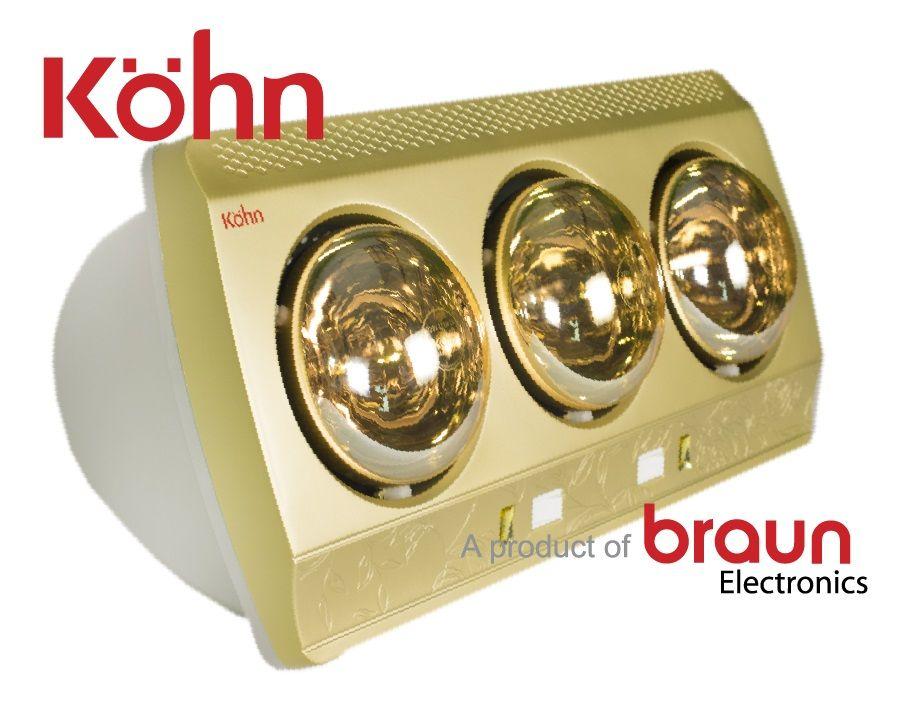 Đèn sưởi phòng tắm 3 bóng Kohn KN03G