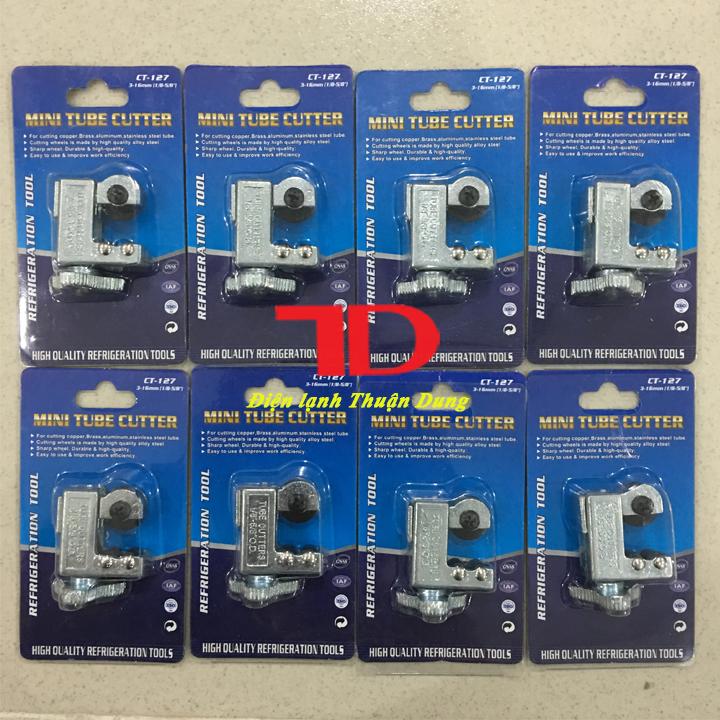 Dao cắt ống đồng mini DUNNEX CT-127 cắt ống phi 3mm–16mm, lưỡi hợp kim siêu bén, nhỏ gọn thao tác nhanh cho thợ lạnh, Điện lạnh Thuận Dung