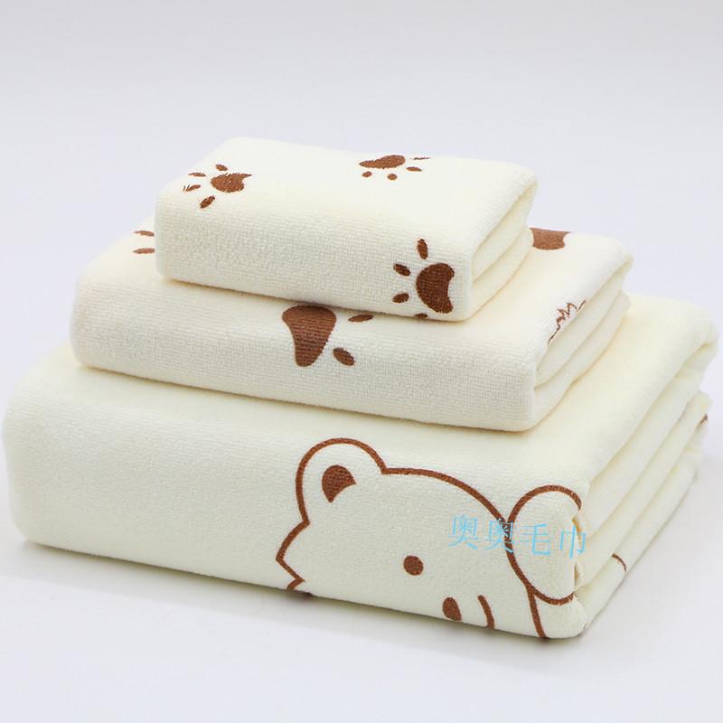 Hoạt Hình 100% Cotton Trẻ Em Người Lớn Khăn Khăn Tắm