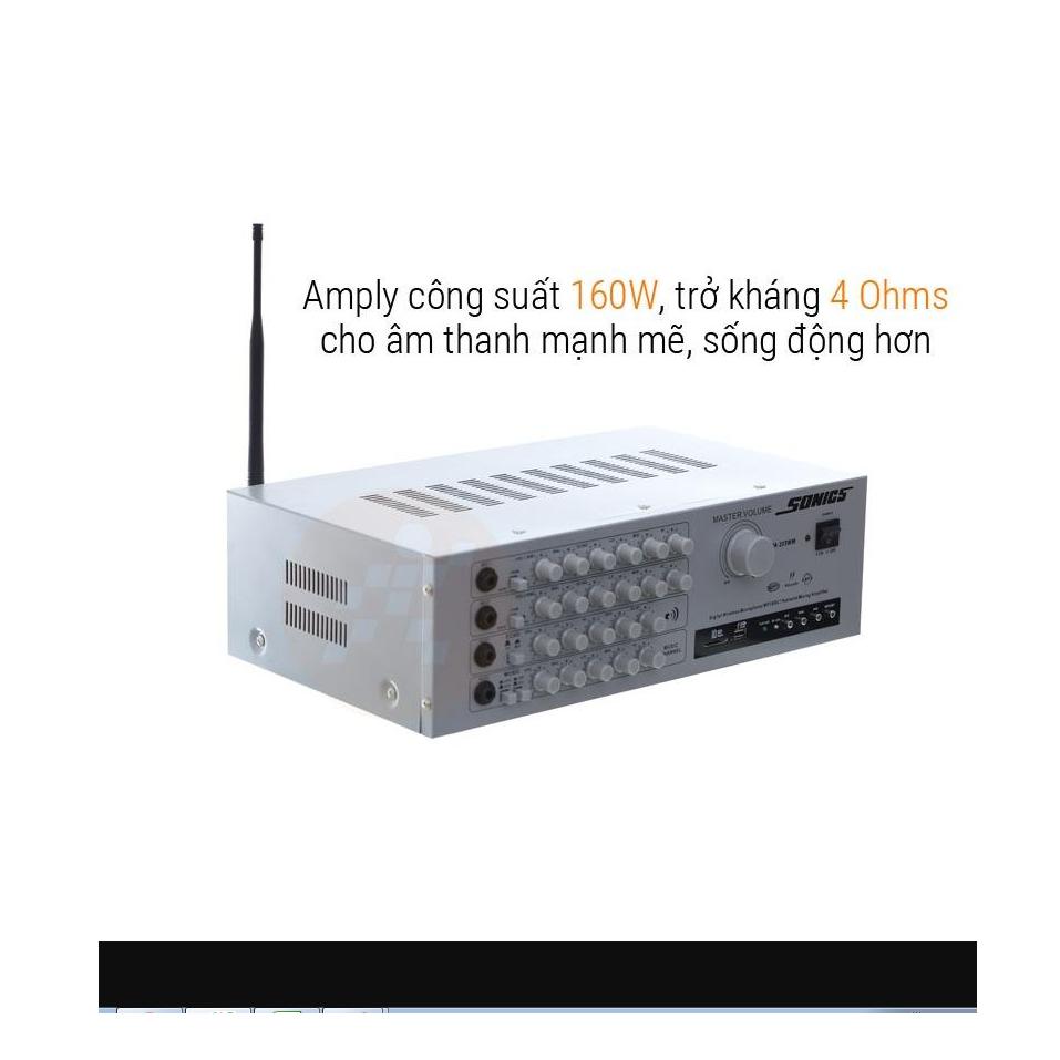 [HCM]Amply Arirang Sonics PA-203WM + Kèm 2 Micro Không dây