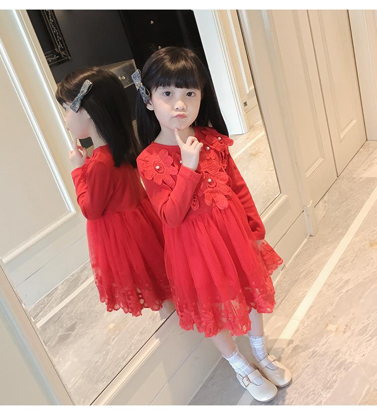 Đầm công chúa bé gái tay dài