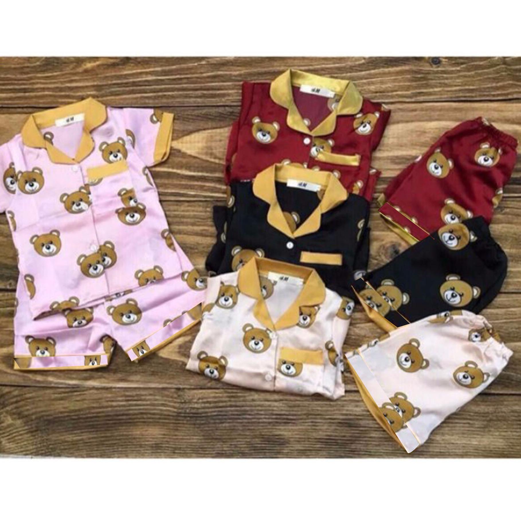Bộ pijama lụa mềm bé trai , bé gái