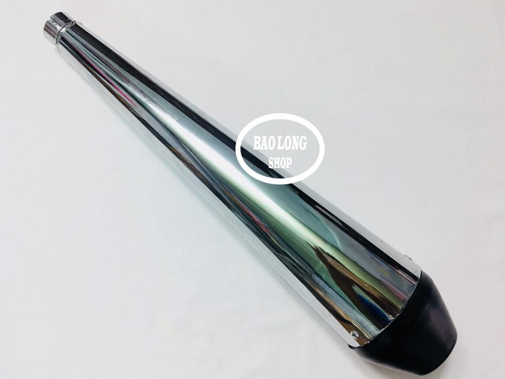 Lon pô Inox Cafe - Tracker - dành cho xe 67,Moto các loại xe máy