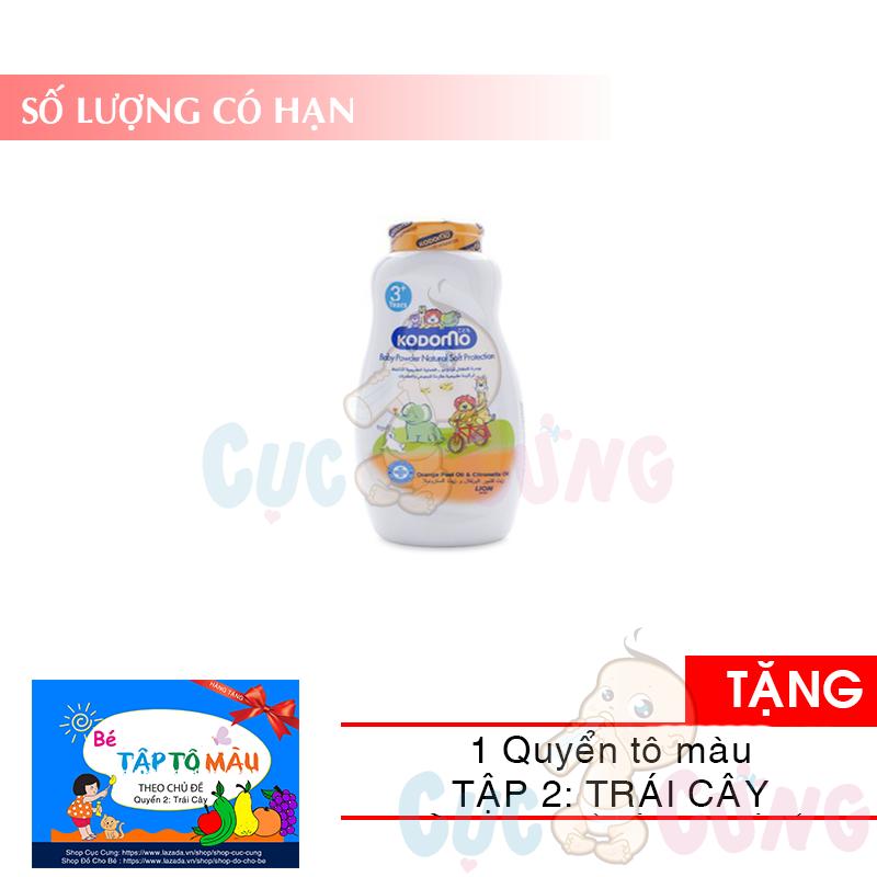 Phấn chống côn trùng Kodomo 50g - Protection TẶNG 1 quyển tô màu - phan chong con trung cho be