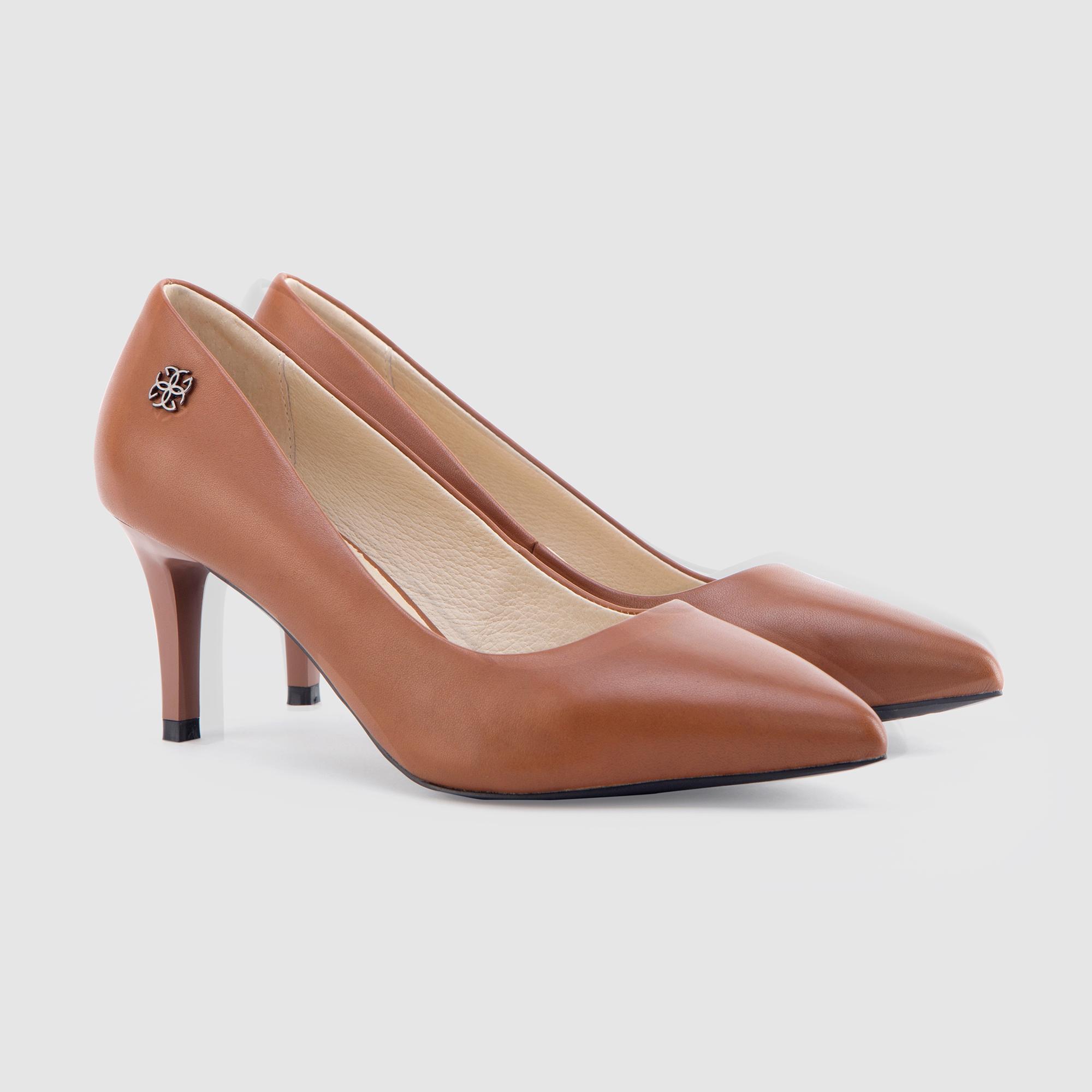 Giày Cao Gót Da Thật Nữ Gosto Work Chic GFW007988NAU (Nâu)