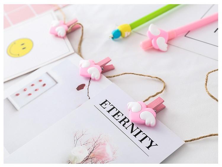 BỘ CLIP KẸP GỖ HÌNH TRÁI TIM (5 CÁI)
