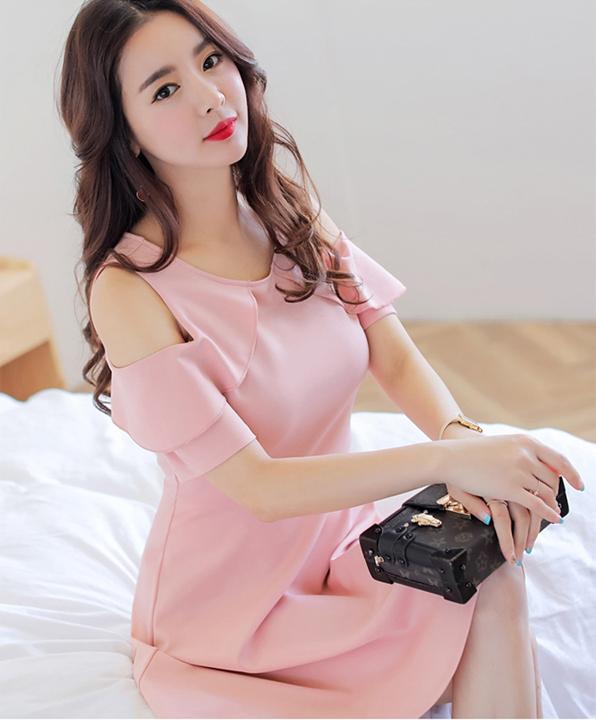 [HCM]Đầm xòe hở vai sang trọng BTK13