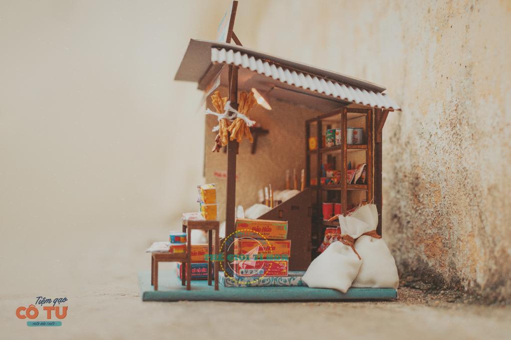 [HCM]Mô Hình Gỗ DIY - Tiệm Gạo Tí Hon