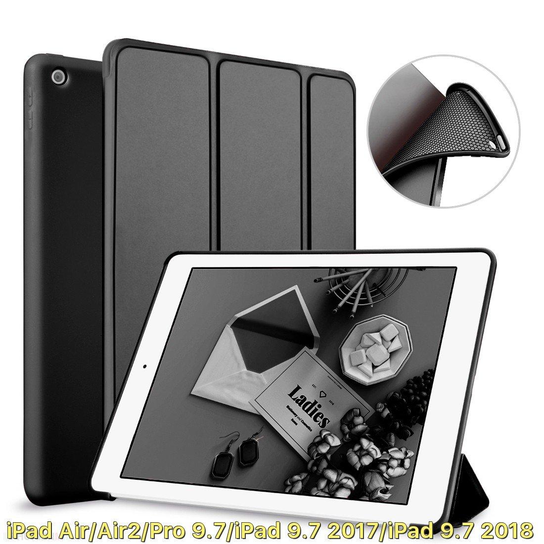 Bao da lưng dẻo nắp gập 2 tư thế cho iPad Air/Air2/Pro 9.7/iPad 9.7 2017/iPad 9.7 2018