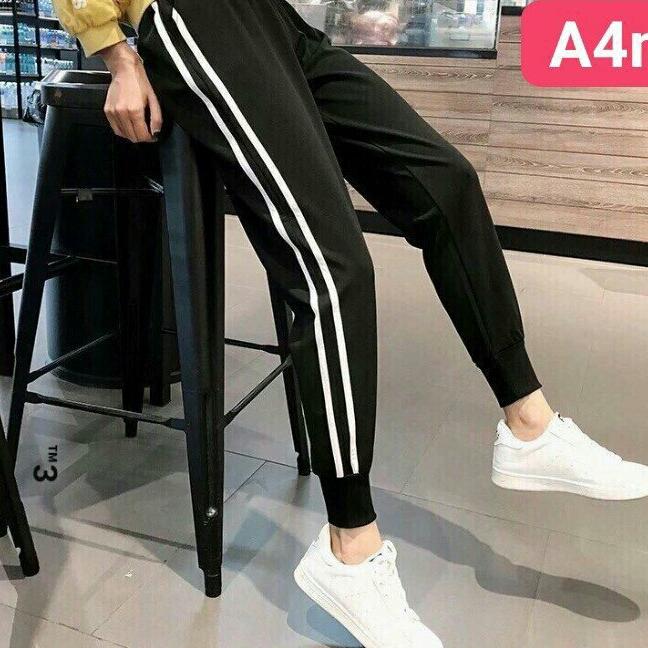 Quần Jorger Nỉ 2 Sọc Trắng