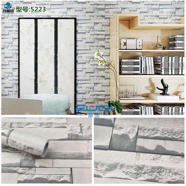 10m giấy dán tường - decal dán tường - đá 3D xám MS1526