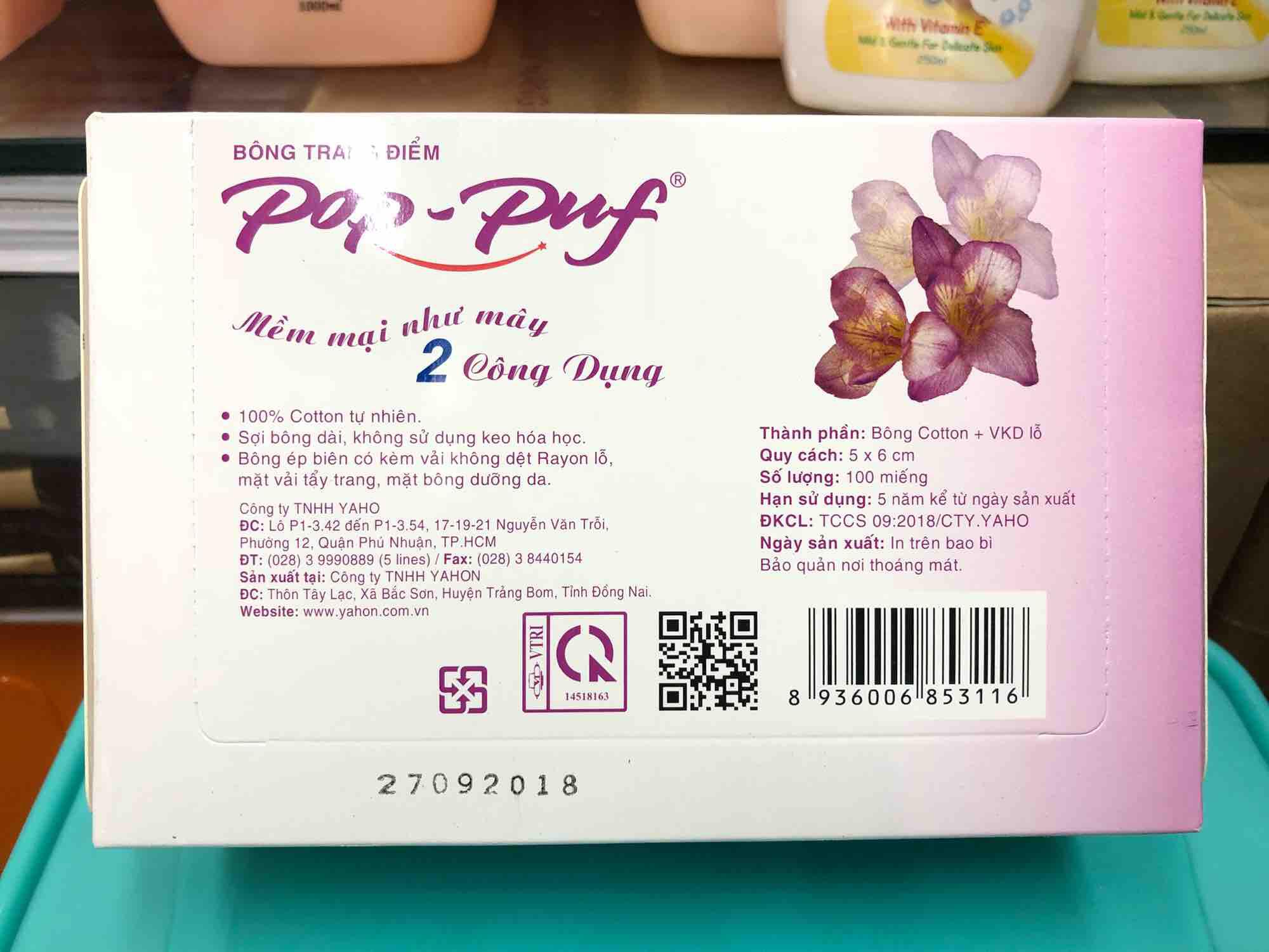 Bông tẩy trang Pop-puf