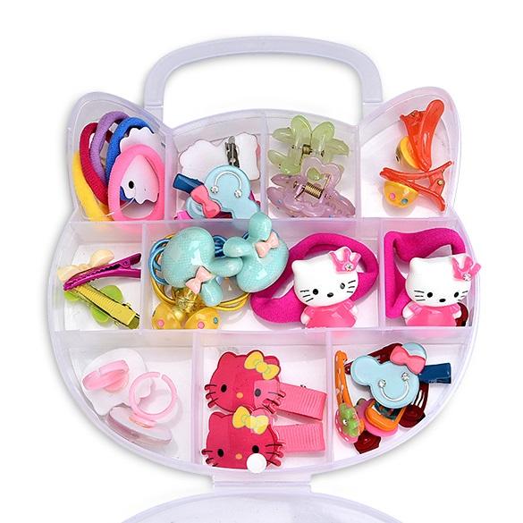 Bộ phụ kiện tóc trẻ em mèo Kitty