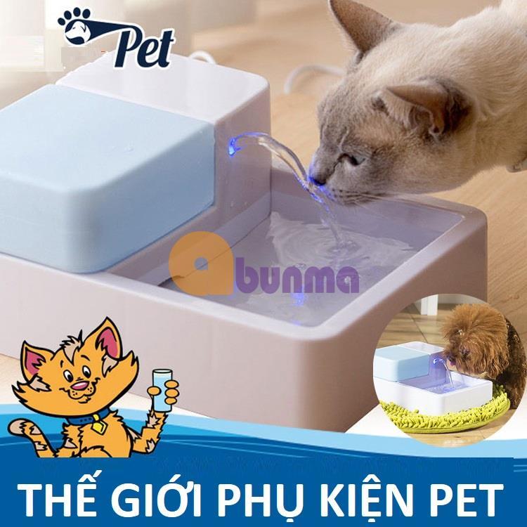 (Giảm giá sốc )Khay uống nước cao cấp cho Pet (Chó, mèo) PFD-12, có đèn led, phun nước, lọc nước