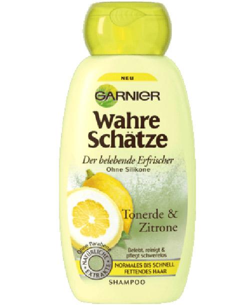 Dầu gội Garnier Wahre Schatze Tonerde & Zitrone dành cho tóc nhờn, xách tay Đức