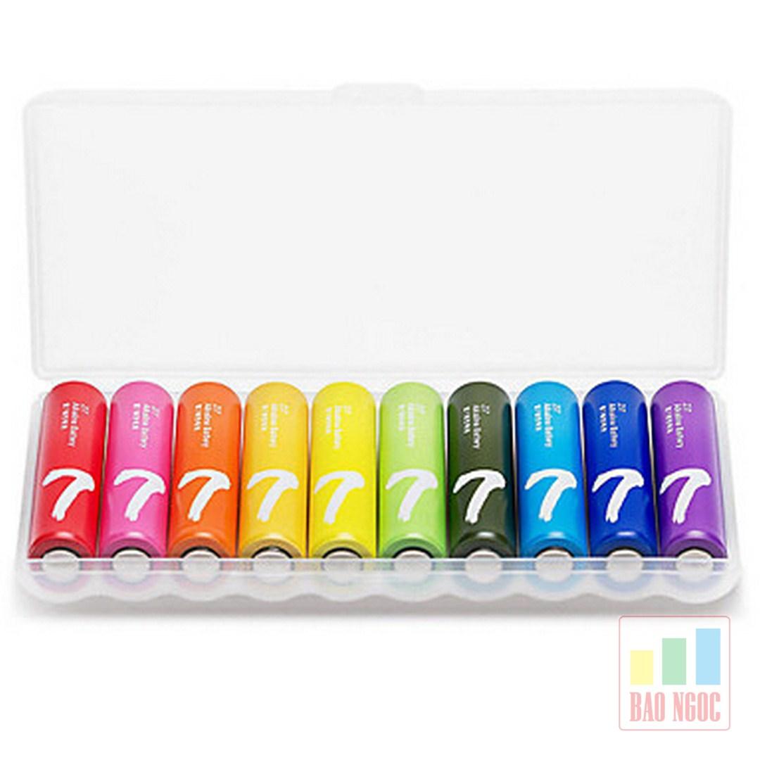 Pin tiểu số 7 rainbow AA chống chảy axit