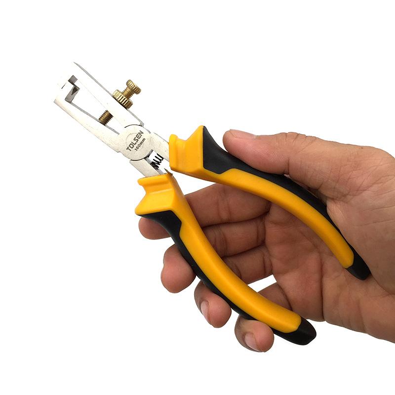 [ CHÍNH HÃNG ] Kìm Tước Đầu Dây Điện 6" ( 160mm ) Tolsen 10013