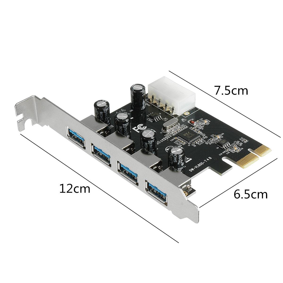 Card PCI EX To USB 3.0 4 Cổng